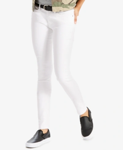 Shop Levi's Women's 711 Mid Rise Stretch Skinny Jeans In Soft Clean White