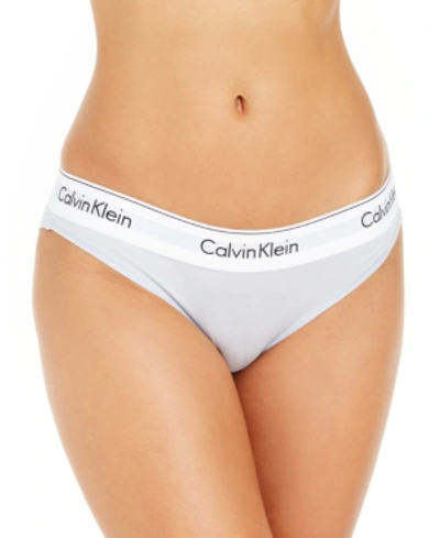 Shop Calvin Klein Modern Cotton Logo Bikini Underwear F3787 In Ice Pulp