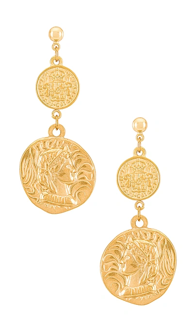 Shop Amber Sceats Coin Earring In Gold