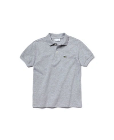 Shop Lacoste Big Boys Short Sleeve Classic Pique Polo Shirt In Gray