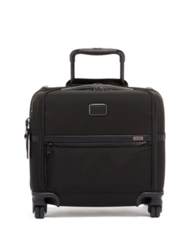 Shop Tumi Alpha 3 Compact 4 Wheeled Briefcase In Black