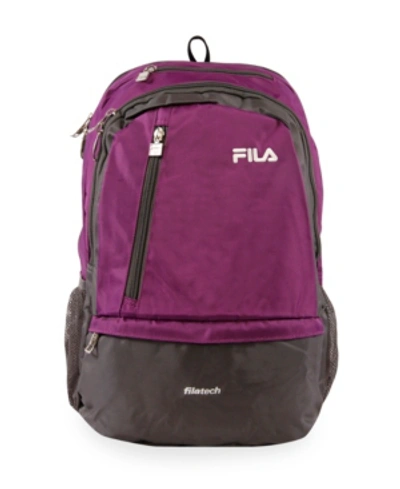 Shop Fila Duel Laptop Backpack In Purple