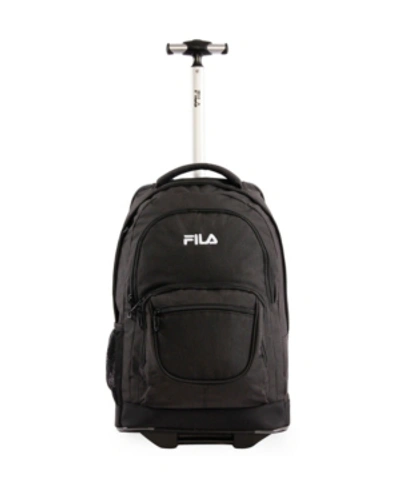 Shop Fila Rolling Backpack In Black
