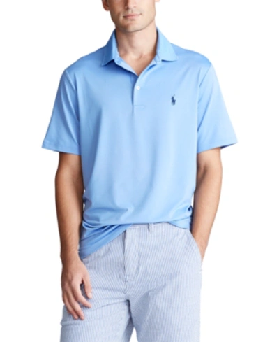 Shop Polo Ralph Lauren Men's Big & Tall Classic Fit Performance Polo In Cabana Blue