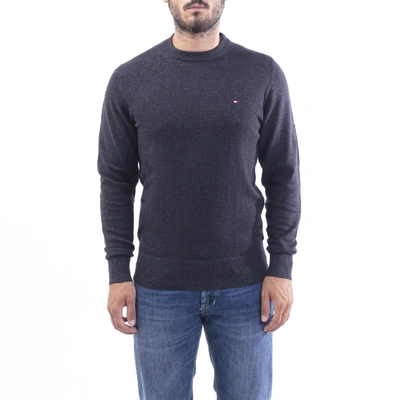 Shop Tommy Hilfiger Blend Cotton Sweater In Grigio