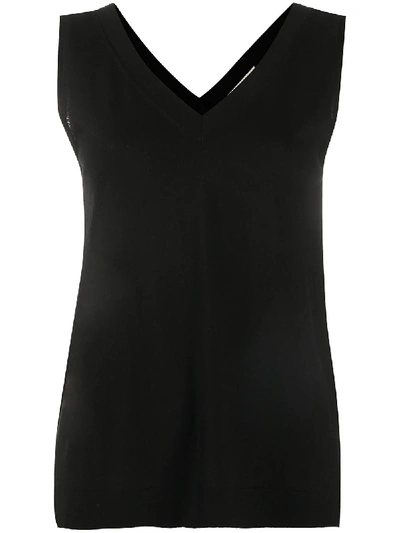 Shop Altea Sleeveless Knitted Top In Black