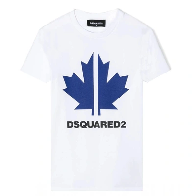 Shop Dsquared2 Sport Maple Leaf T-shirt In White