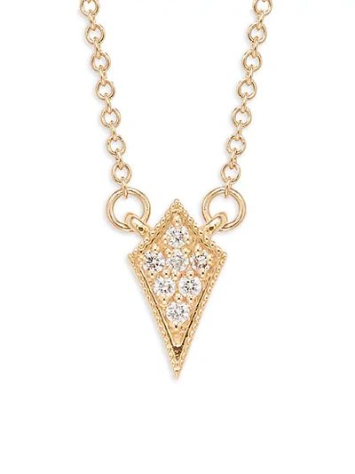 Shop Sara Weinstock Marquis 18k Rose Gold & Diamond Pendant Necklace