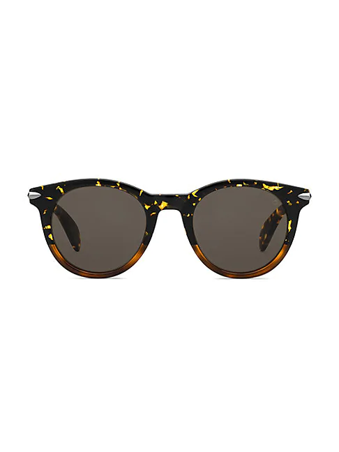 Rag Bone 49mm Round Sunglasses In Black Havana Modesens