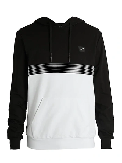 Shop Antony Morato Colorblock Hoodie In Black