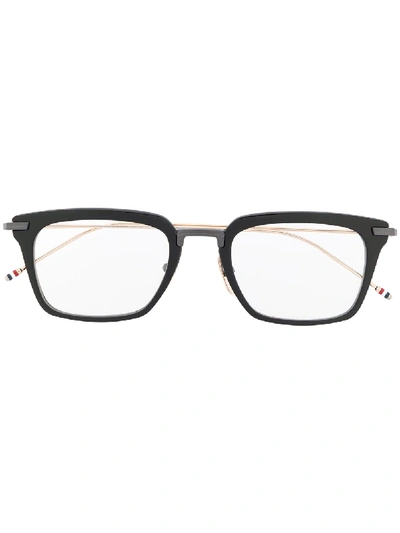 Shop Thom Browne Wayfarer Square-frame Glasses In Black