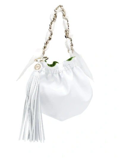 Shop Sara Battaglia Felicity Bucket Bag In White
