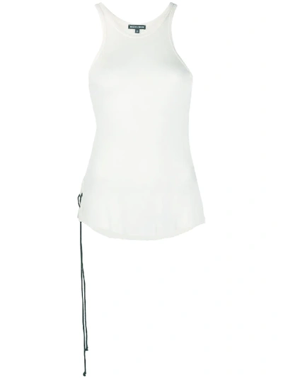 Shop Ann Demeulemeester Side Tie Tank Top In Neutrals