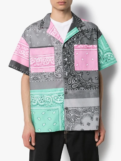 Shop Duoltd Bandana Pattern Shirt In Grey