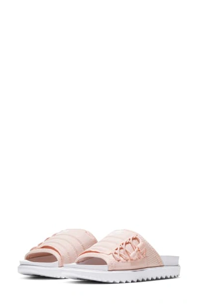 Shop Nike Asuna Slide Sandal In White/ White/washed Coral