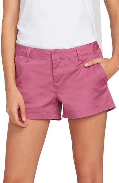 Shop Volcom Frochickie Chino Shorts In Mauve Rose