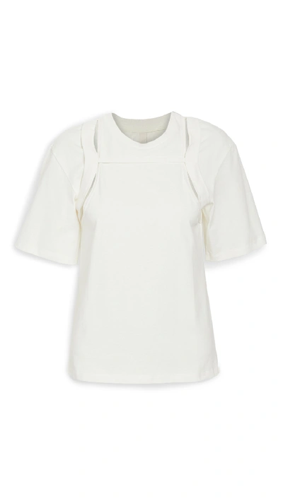 Shop Dion Lee Rib Holster Tee In Ivory