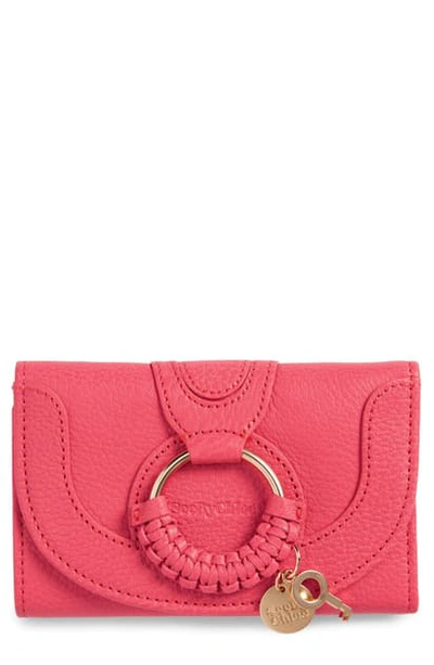 Shop See By Chloé Hana Leather Wallet In Ardent Pink