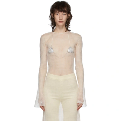 Shop Collina Strada Silver Rhinestone Nipple Covers Body Chain