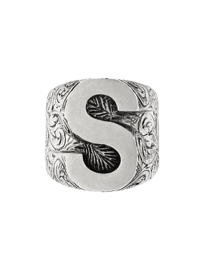Shop Gucci S Letter Ring In Silver