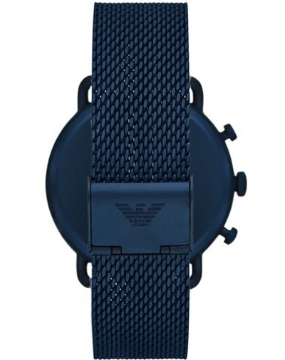 Shop Emporio Armani Wrist Watch In Blue