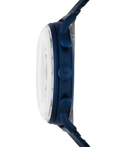 Shop Emporio Armani Wrist Watch In Blue