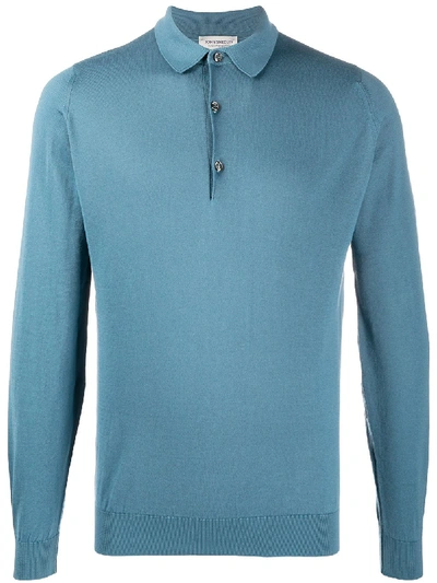 Shop John Smedley Bradwell Polo Shirt In Blue
