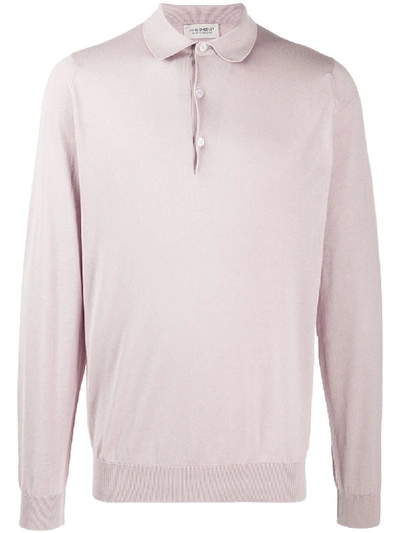 Shop John Smedley Bradwell Polo Shirt In Pink