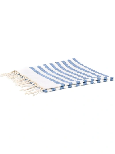Shop Mc2 Saint Barth Striped Beach Towel In White