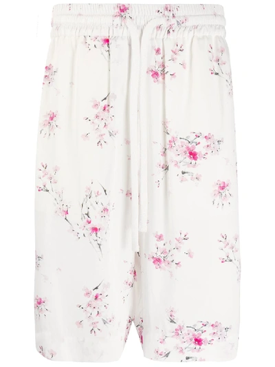 Shop Ih Nom Uh Nit Floral-print Drawstring Shorts In White