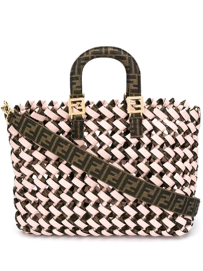 Shop Fendi Ff Tote Bag In Pink