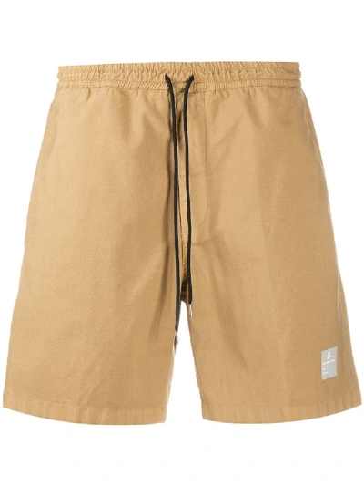 Shop De Beers Contrasting Drawstring Waist Deck Shorts In Brown
