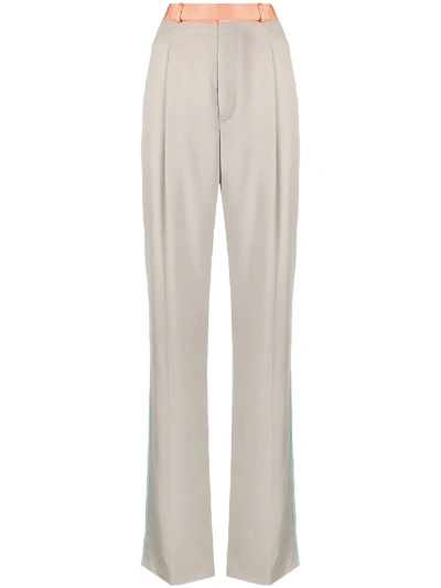 Shop Haider Ackermann Side Stripe Tailored Trousers In Grey