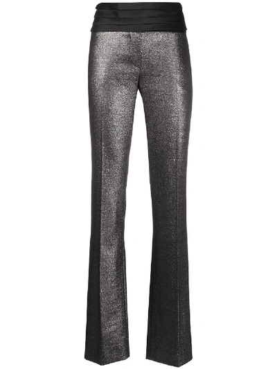 Pre-owned Gianfranco Ferre Straight-leg Trousers In Black