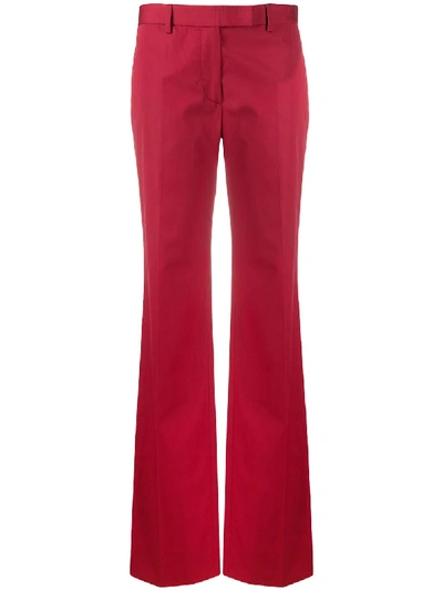 Pre-owned Gianfranco Ferre 1990s High-waisted Flared Trousers In Red