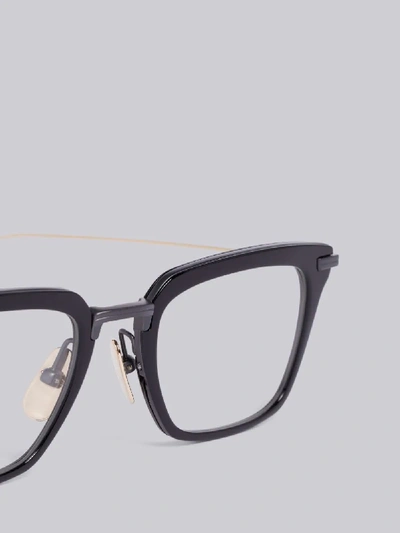 Shop Thom Browne Eyewear Tb916 - Black Wayfarer Glasses