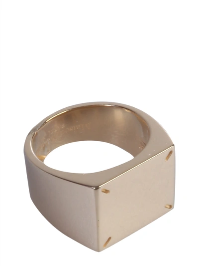 Shop Maison Margiela Silver Ring In Oro