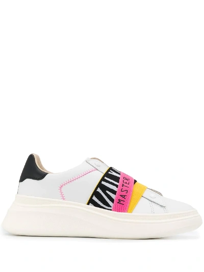 Shop Moa Master Of Arts Logo Strap Low-top Sneakers In White