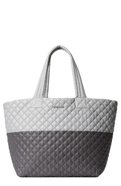 Shop Mz Wallace Large Metro Tote In Fog And Magnet Colorblock