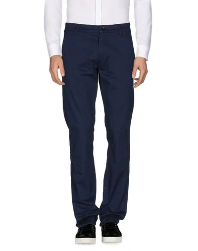 Shop Guess Man Pants Midnight Blue Size 28w-34l Cotton, Elastane