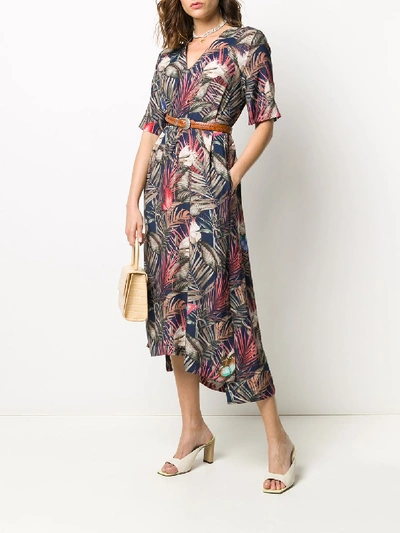 Shop 813 Floral Print Silk Midi Dress In Multicolor