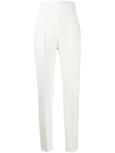 Shop Alexandre Vauthier High-waisted Tailored Trousers In White
