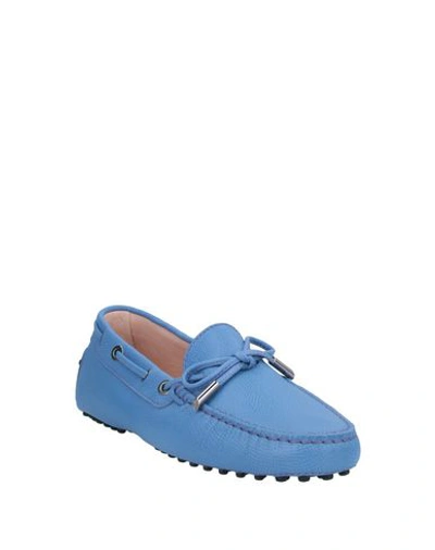 Tod's Loafers In Pastel Blue