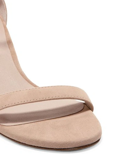 Shop Stuart Weitzman Woman Sandals Sand Size 5.5 Soft Leather In Beige