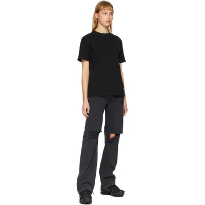 Shop Noah Black Recycled Cotton T-shirt