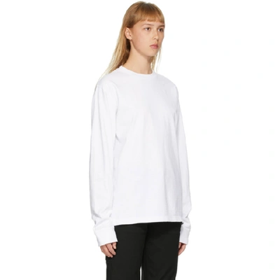 Shop Noah White Recycled Cotton Long Sleeve T-shirt