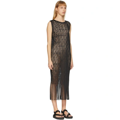 Shop Issey Miyake Black Netting Dress In 15 Black