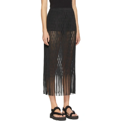 Shop Issey Miyake Black Netting Skirt In 15 Black