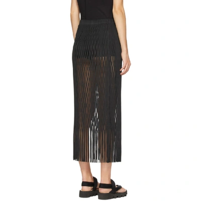 Shop Issey Miyake Black Netting Skirt In 15 Black