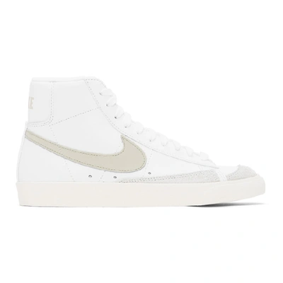 Shop Nike White And Beige Blazer Mid 77 Vintage Sneakers In 106 White/l